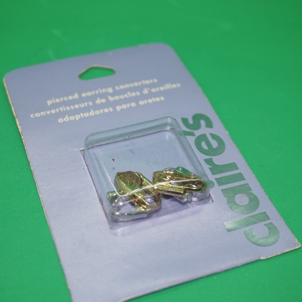 Pierced earring converters from Claire's